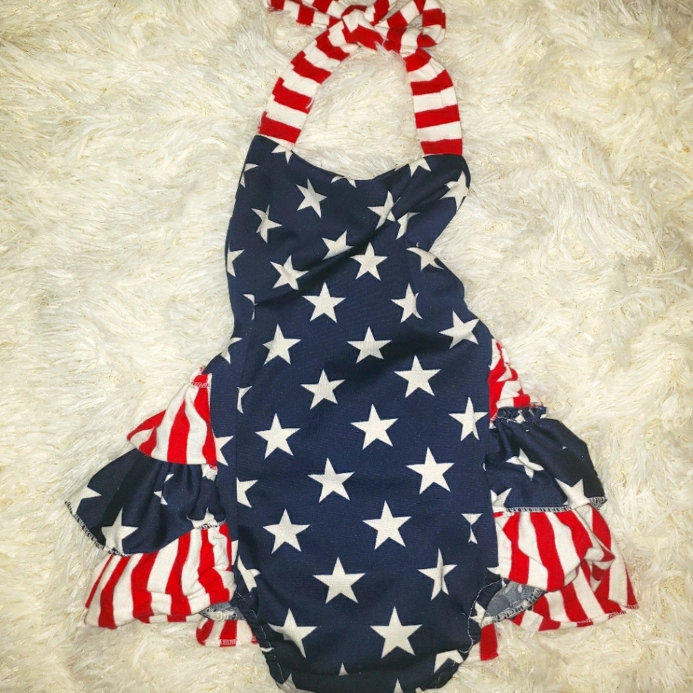 12-18m Isla Grace Red White and Blue Bubble